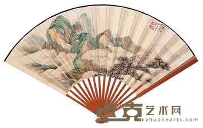 鲍亚晖 潘贯 高隐观云图 成扇 